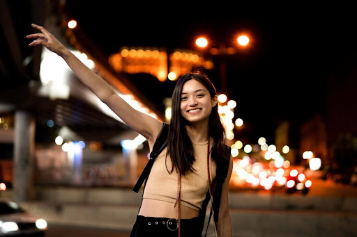 Labuan Bajo main street after dark