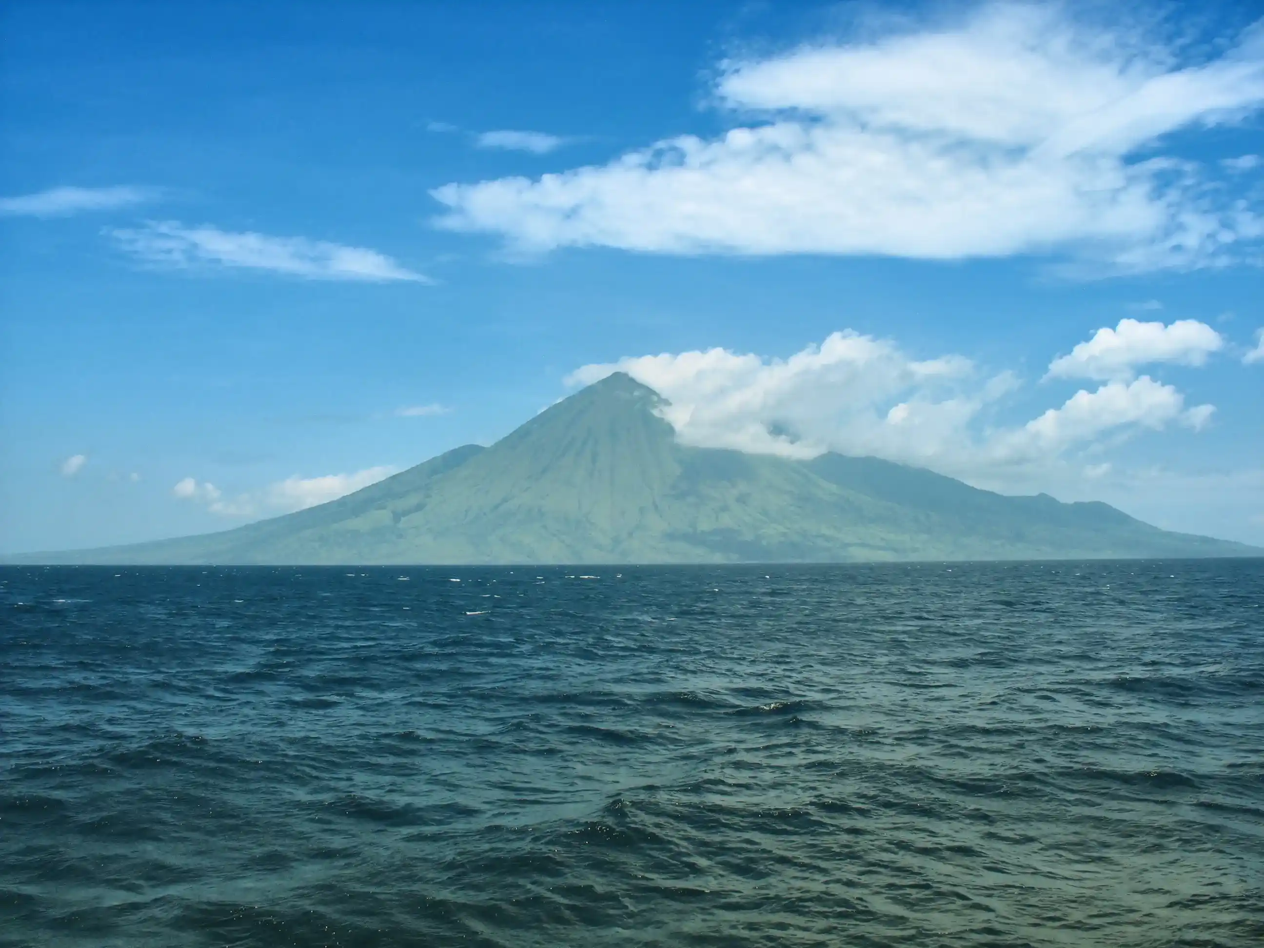 The active cone of Sangeang volcano off Sumbawa