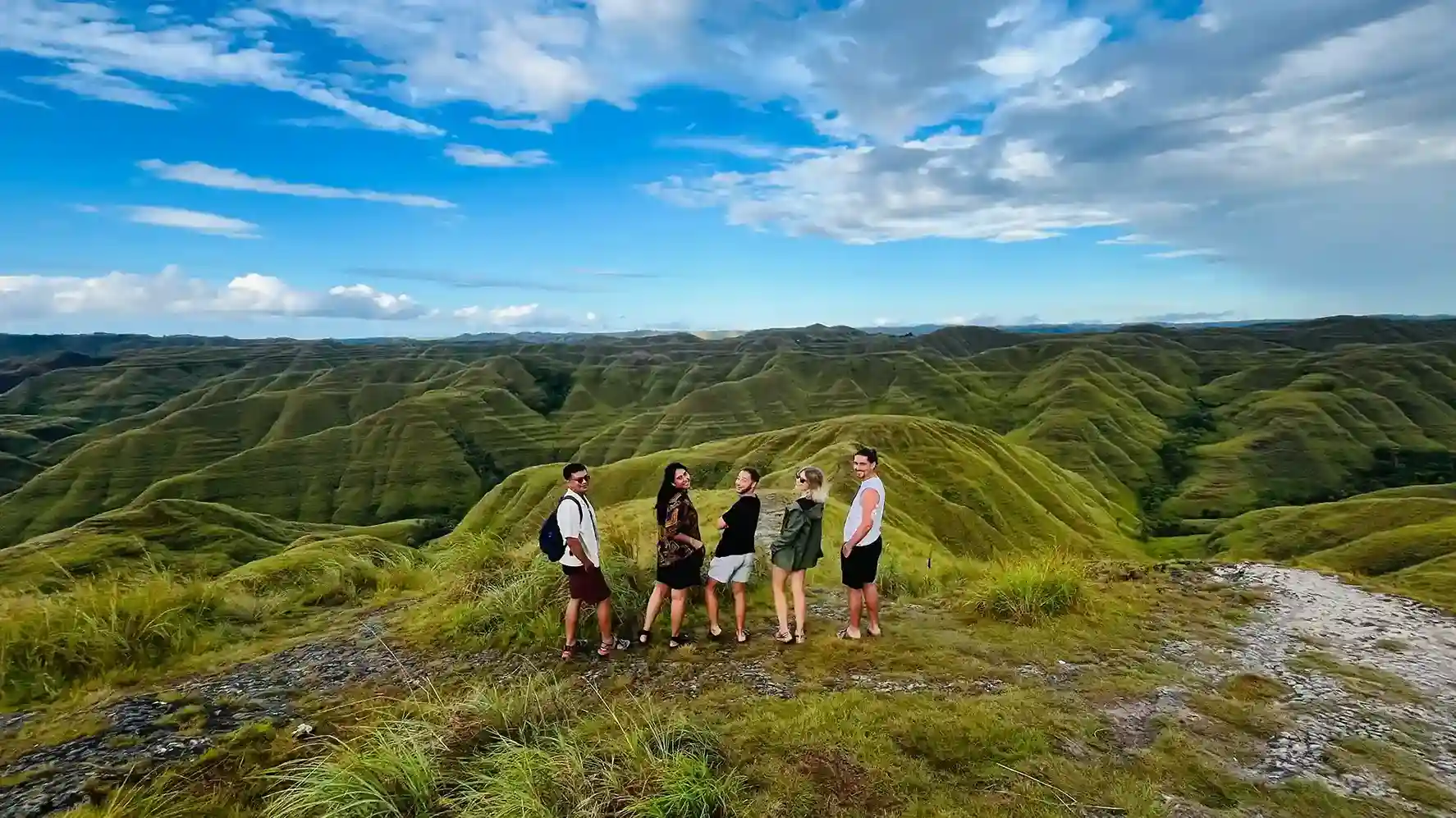 A group on the savannah hills of Sumba