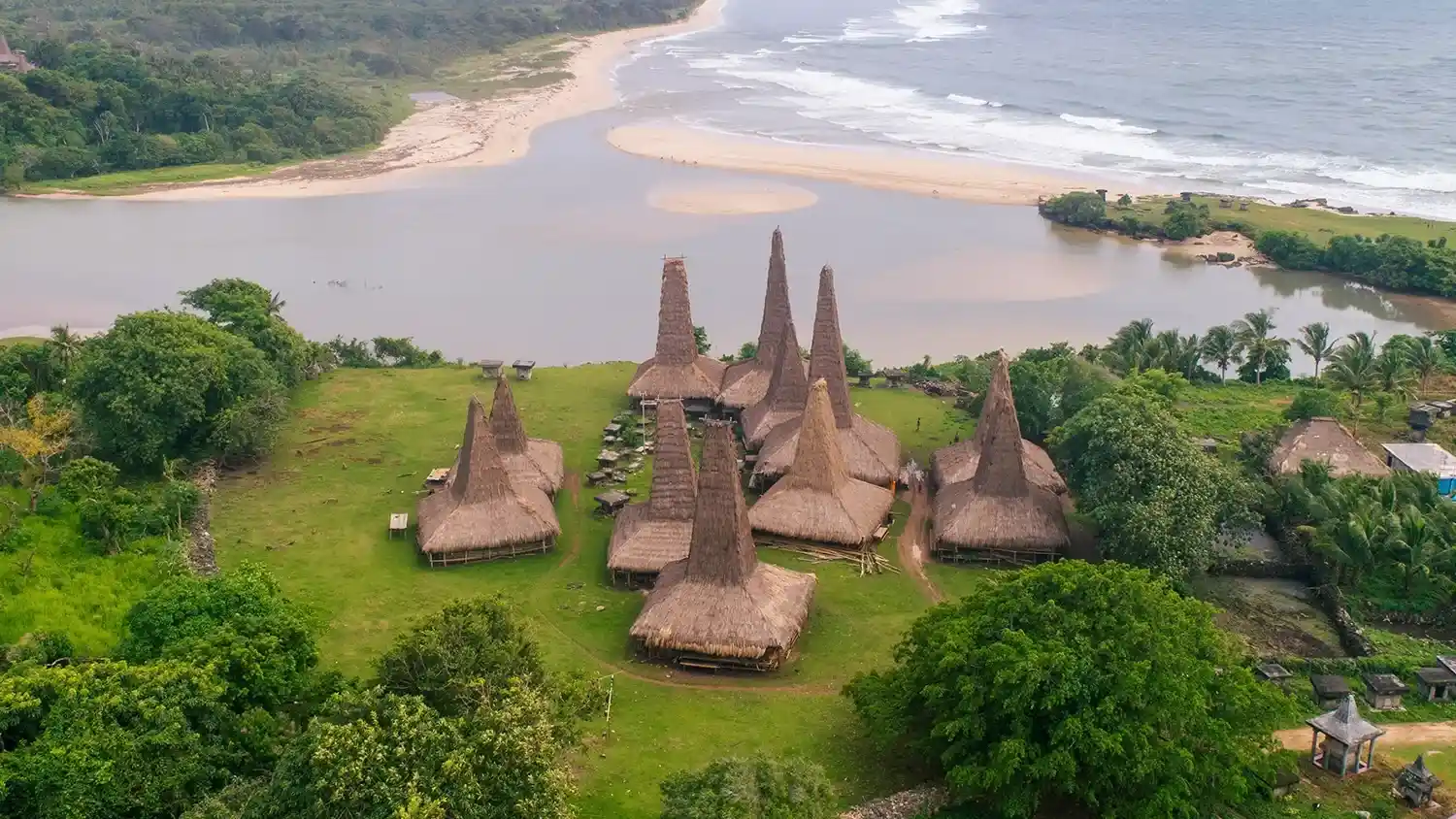 The peaked roofs of Ratenggaro village, Sumba