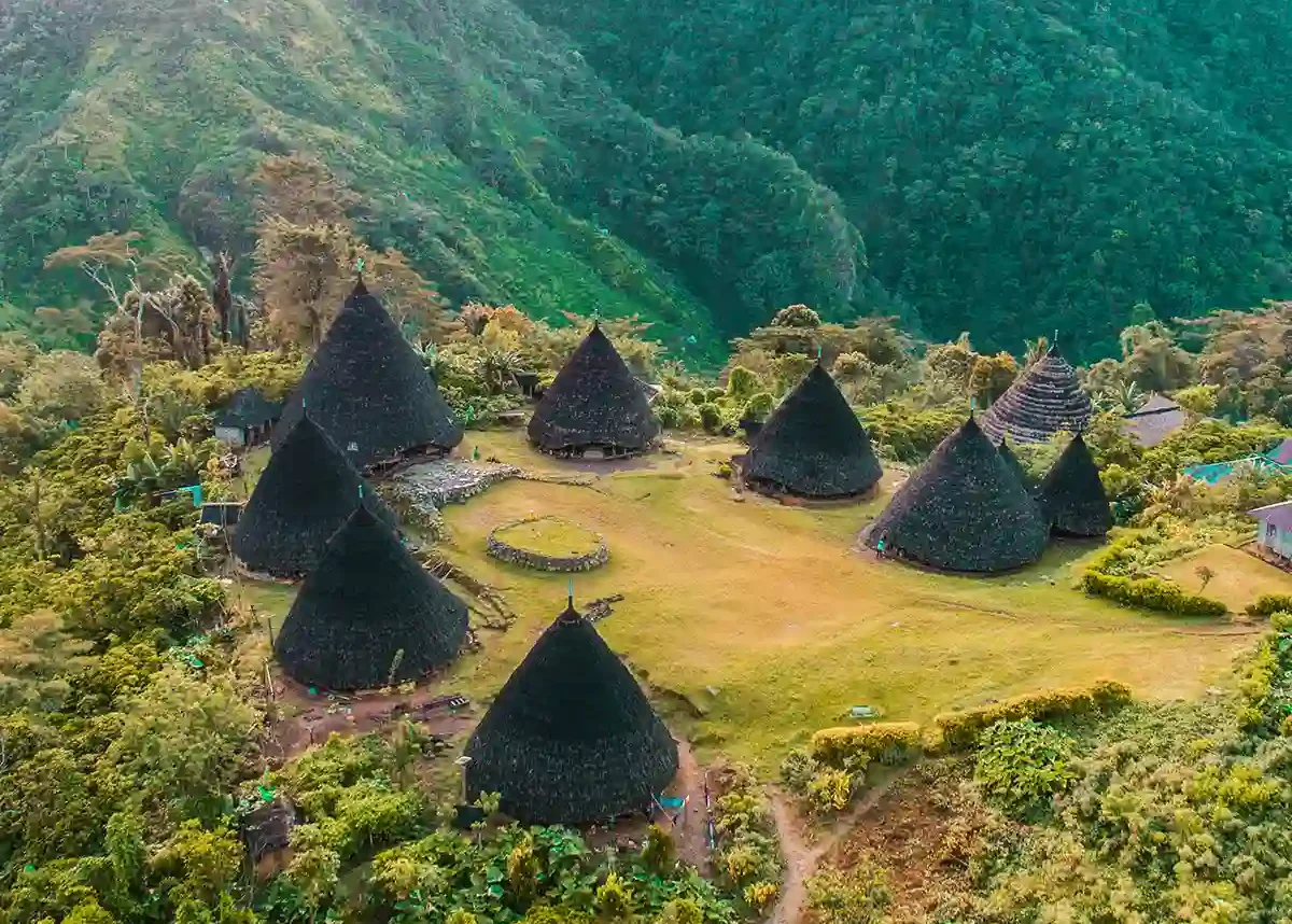 The cone houses of Wae Rebo village, inland Flores